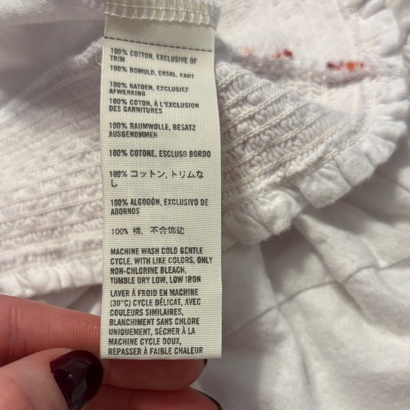 Hollister White Blouse with Pink Accents - Picture 7 of 7